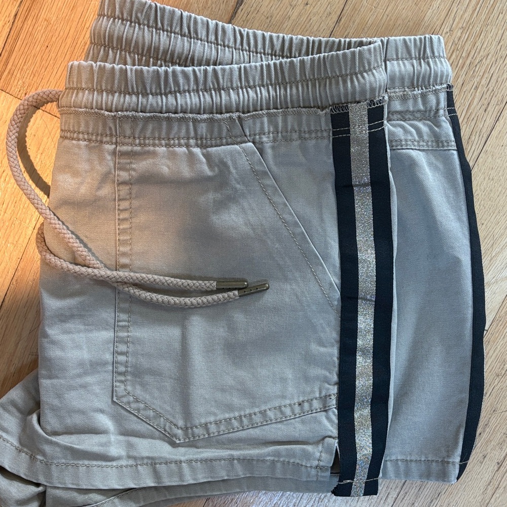 Jolt Gray Drawstring Athletic Shorts with Black Side Stripe - Picture 4 of 4